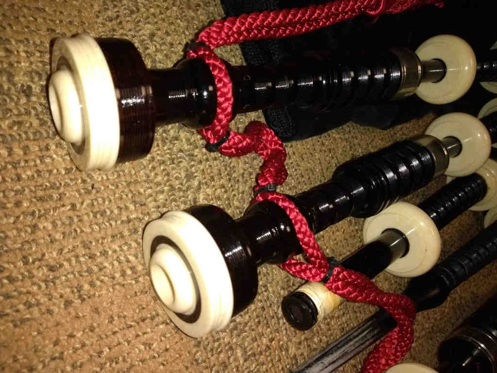 (image for) D. Booth Blackwood Bagpipes and Case - Click Image to Close