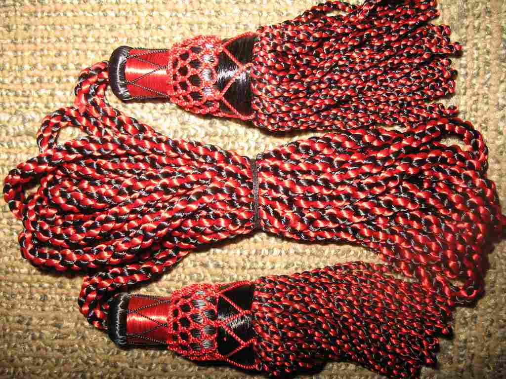 (image for) Silk Drone Cords: Red - Click Image to Close
