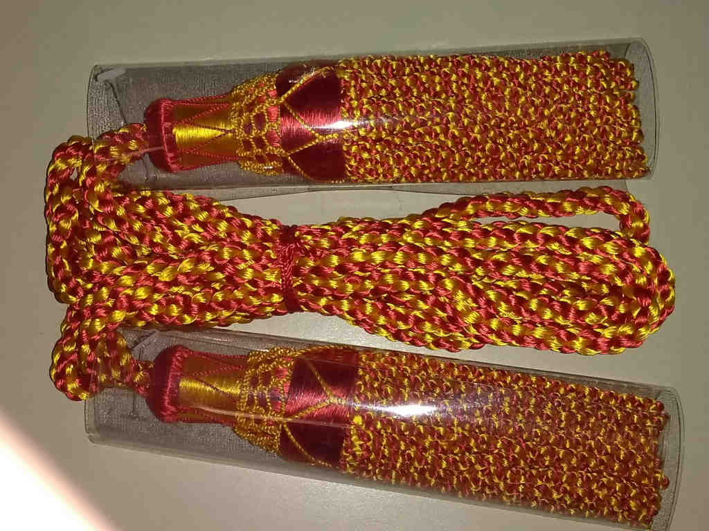 (image for) Silk Drone Cords: Red - Click Image to Close
