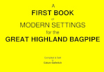 A First Book of Modern Settings for the Great Highland Bagpipe