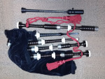 D. Booth Blackwood Bagpipes and Case
